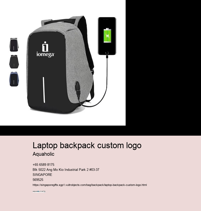 laptop backpack custom logo