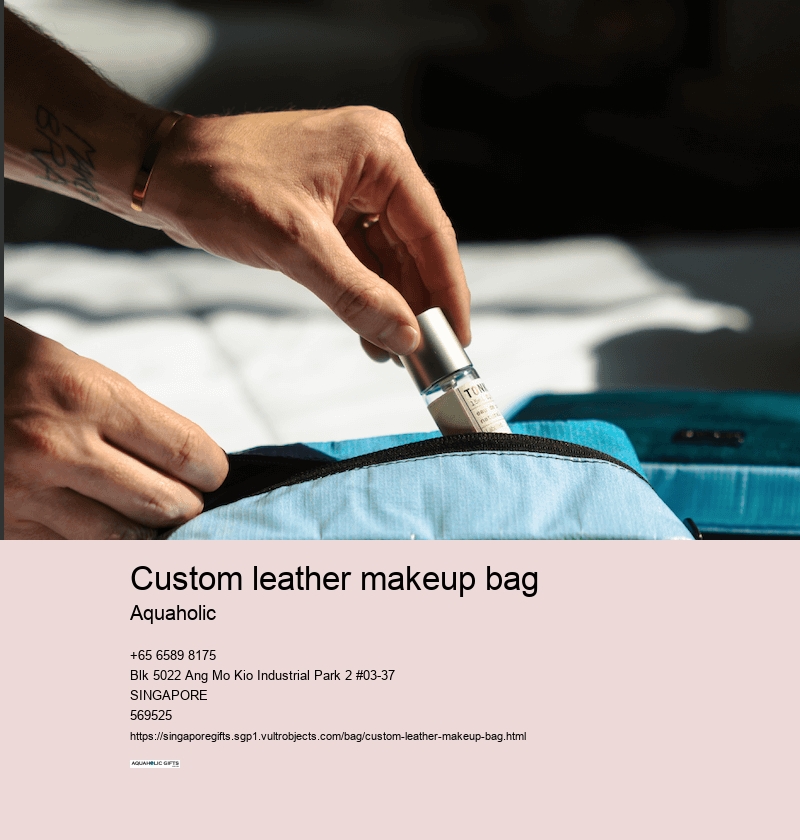 custom leather makeup bag