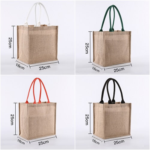 custom printed jute shopping bags