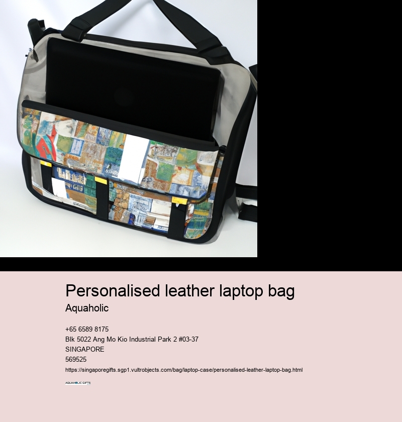 personalised leather laptop bag
