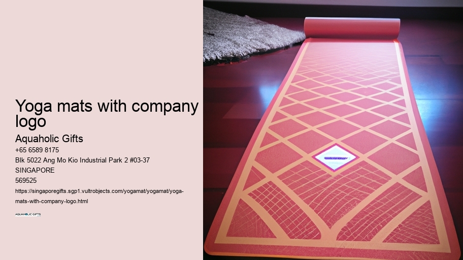 yoga mats with company logo